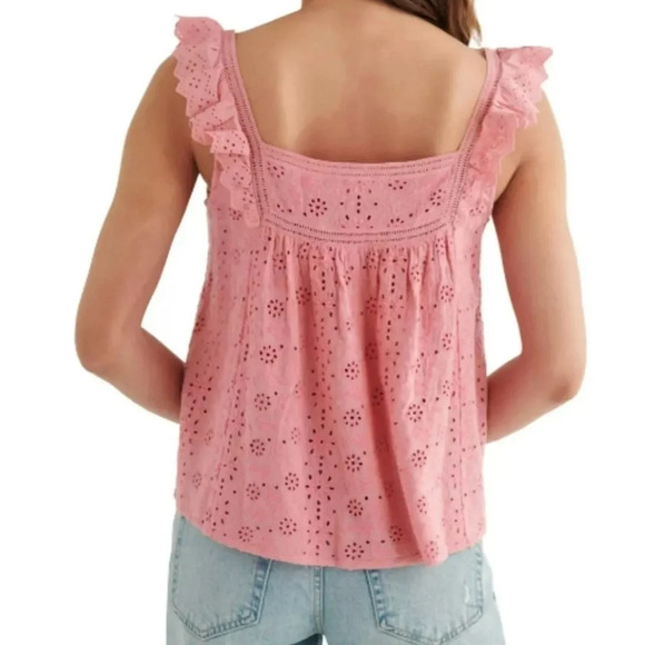Lucky Brand Sleeveless Button Up Embroidered  Top Women Size S - Picture 4 of 15